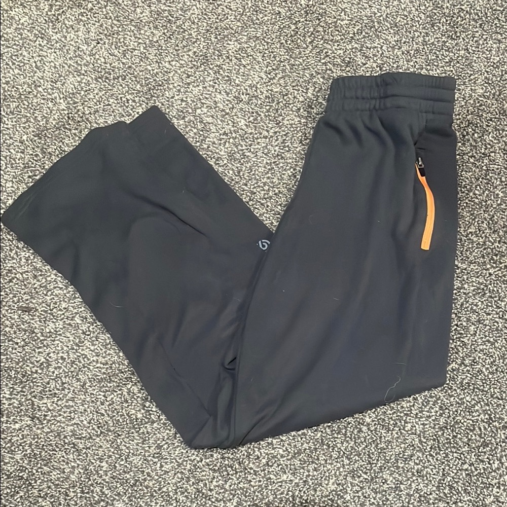 Gray Pants with Orange Accent